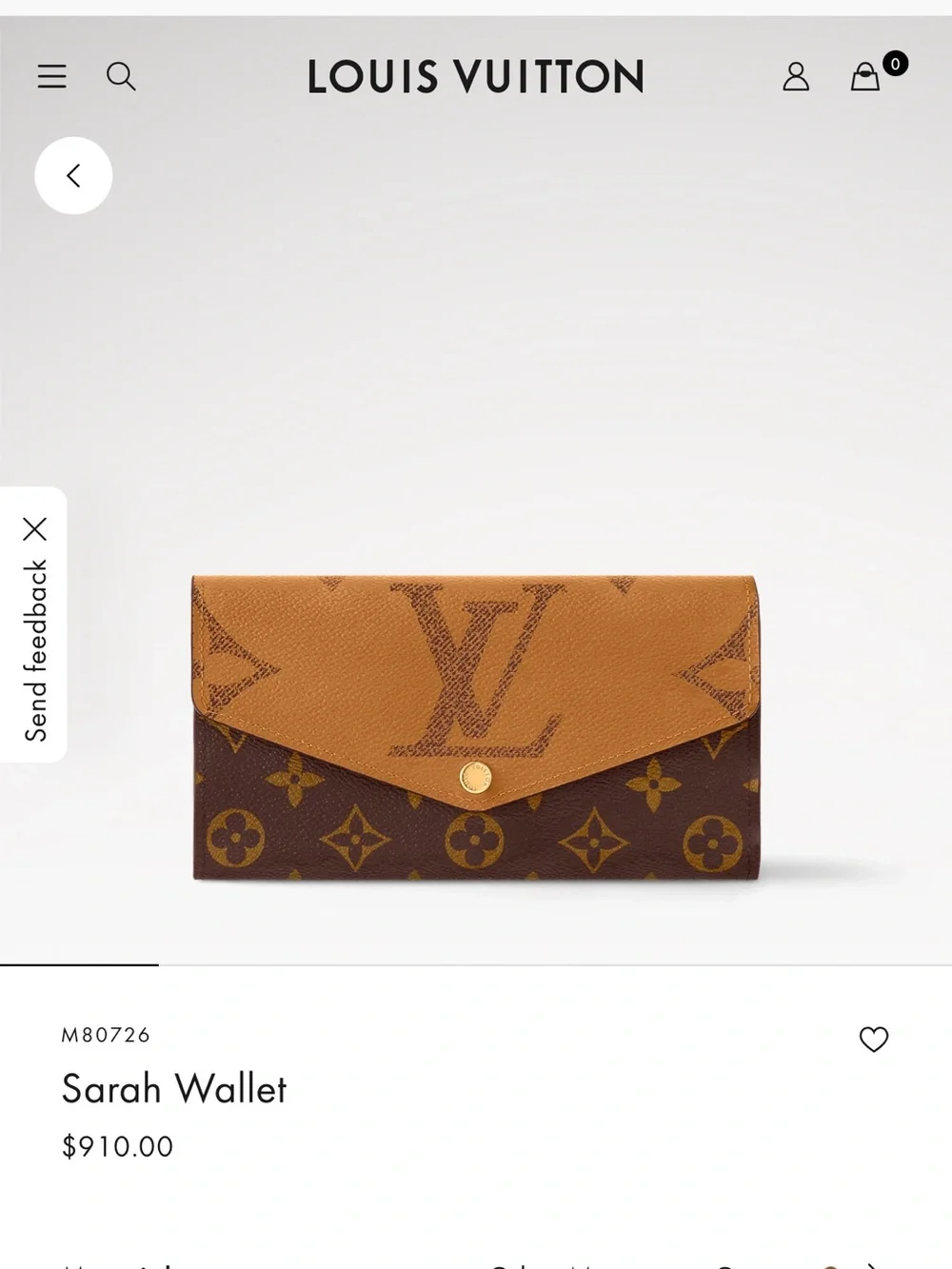 Louis Vuitton Sarah Reverse Giant Monogram Flap Wallet Excellent Condition W/COA - Picture 15 of 16